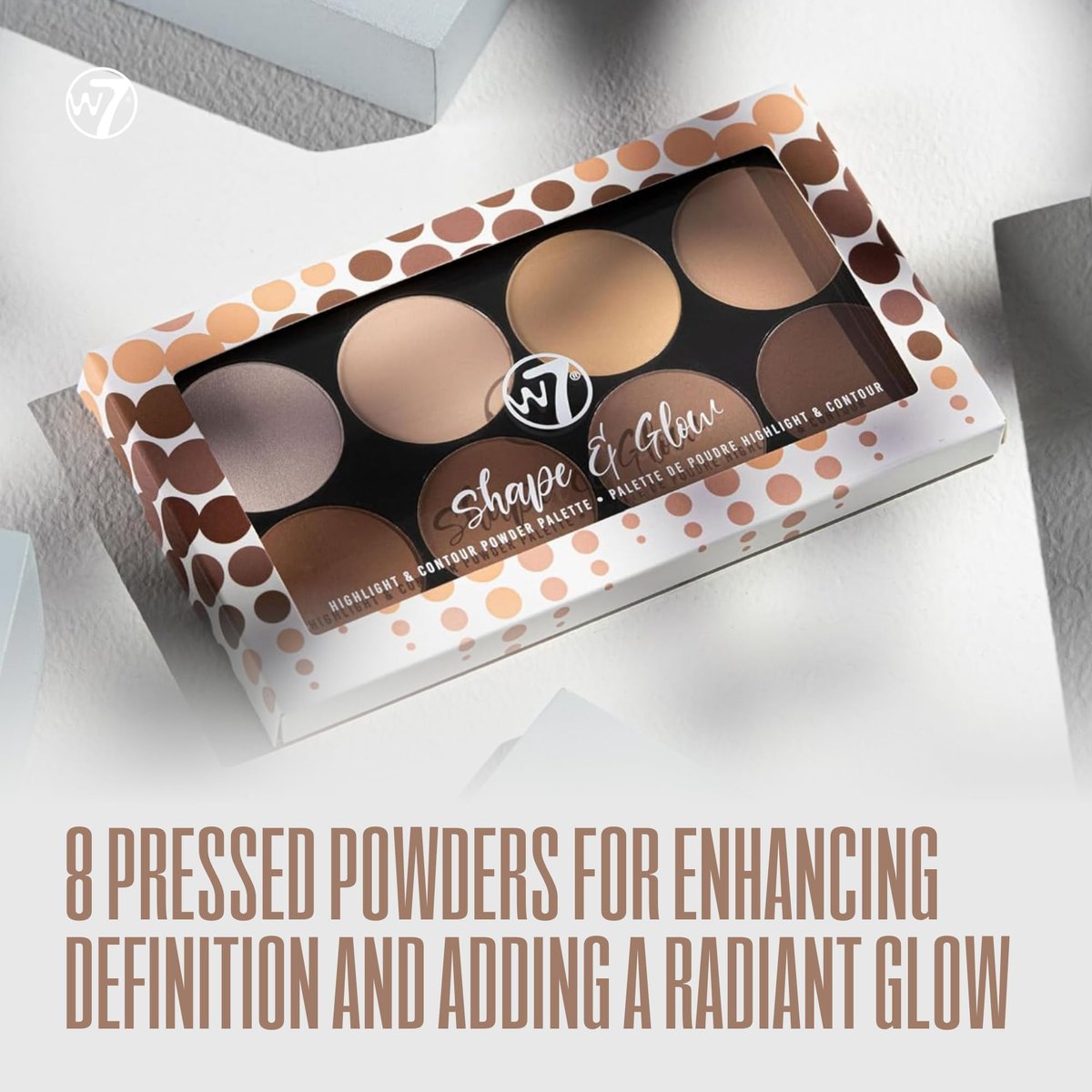 W7 Lift & Sculpt, Shape & Glow Set - 2 Full-Size Face Palettes - Cream Contour & Powder Duo - görsel 5