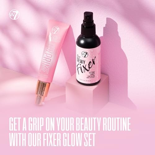 W7 The Fixer Glow Set - Makeup Primer & Setting Spray Duo for Radiant, Dewy Finish - Golden Sheer Coverage, Lightweight & Non-Sticky - görsel 4