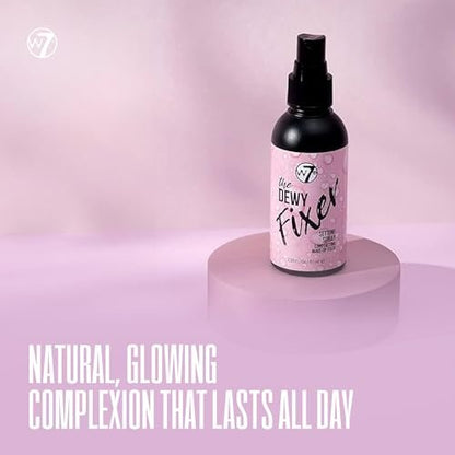 W7 The Fixer Glow Set - Makeup Primer & Setting Spray Duo for Radiant, Dewy Finish - Golden Sheer Coverage, Lightweight & Non-Sticky