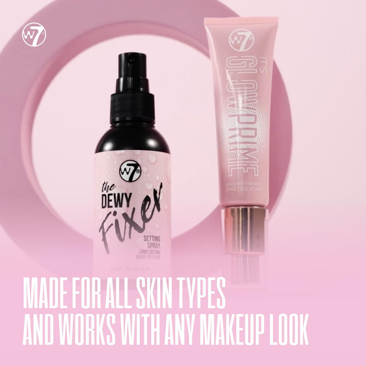 W7 The Fixer Glow Set - Makeup Primer & Setting Spray Duo for Radiant, Dewy Finish - Golden Sheer Coverage, Lightweight & Non-Sticky - görsel 11