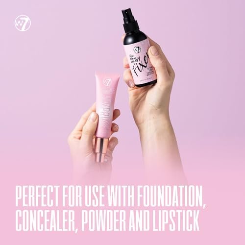 W7 The Fixer Glow Set - Makeup Primer & Setting Spray Duo for Radiant, Dewy Finish - Golden Sheer Coverage, Lightweight & Non-Sticky - görsel 8