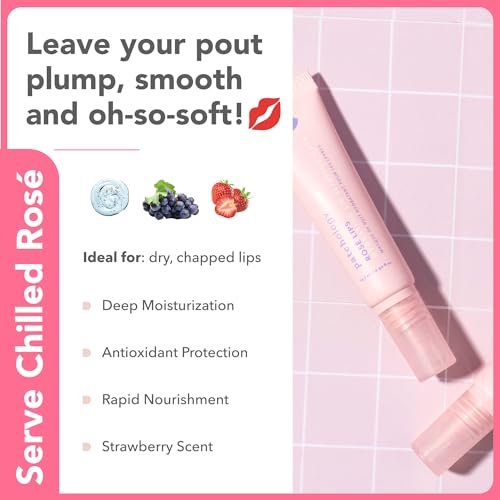Patchology Rosé Lip Sleeping Mask – Overnight Lip Treatment with Hyaluronic Acid & Resveratrol for Hydrated, Smooth Lips Avelisse