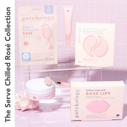 Patchology Rosé Lip Sleeping Mask – Overnight Lip Treatment with Hyaluronic Acid & Resveratrol for Hydrated, Smooth Lips Avelisse