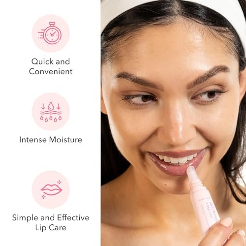 Patchology Rosé Lip Sleeping Mask – Overnight Lip Treatment with Hyaluronic Acid & Resveratrol for Hydrated, Smooth Lips Avelisse