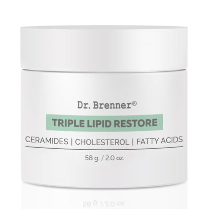Dr. Brenner Triple Lipid Restore Anti Aging Face Moisturizer - Lifting & Recovery Cream with Ceramides, Lipids and Fatty Acids, 2 oz Avelisse
