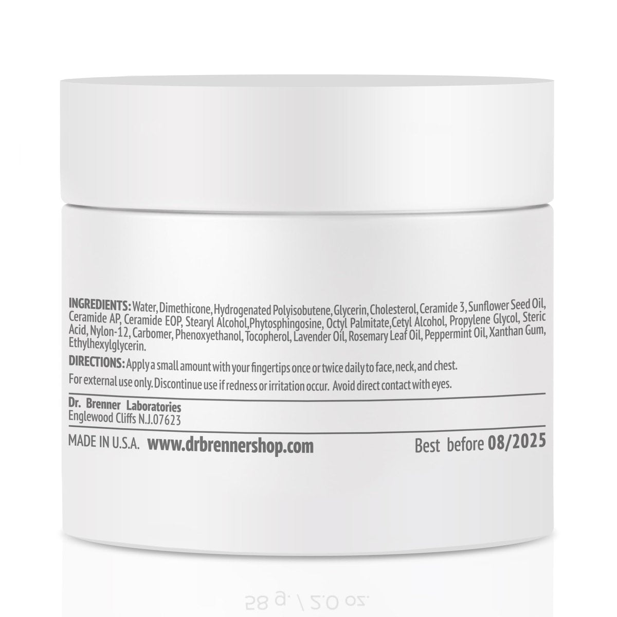 Dr. Brenner Triple Lipid Restore Anti Aging Face Moisturizer - Lifting & Recovery Cream with Ceramides, Lipids and Fatty Acids, 2 oz Avelisse