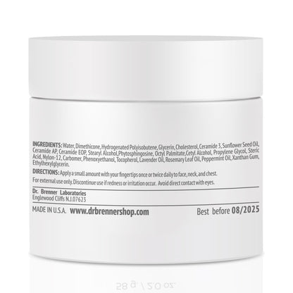 Dr. Brenner Triple Lipid Restore Anti Aging Face Moisturizer - Lifting & Recovery Cream with Ceramides, Lipids and Fatty Acids, 2 oz Avelisse