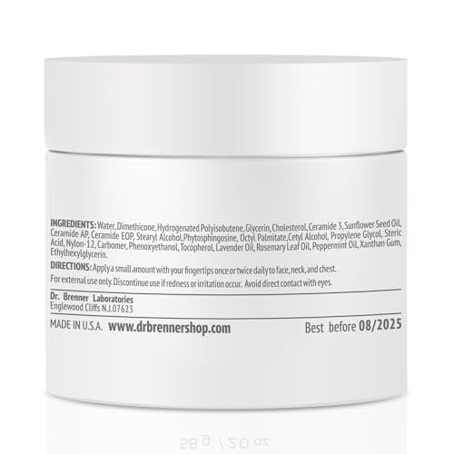 Dr. Brenner Triple Lipid Restore Anti Aging Face Moisturizer - Lifting & Recovery Cream with Ceramides, Lipids and Fatty Acids, 2 oz Avelisse