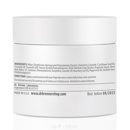 Dr. Brenner Triple Lipid Restore Anti Aging Face Moisturizer - Lifting & Recovery Cream with Ceramides, Lipids and Fatty Acids, 2 oz Avelisse