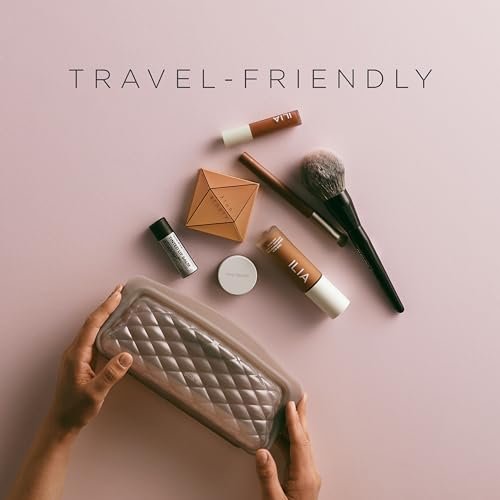 Stasher Silicone Reusable Makeup Bag - Taupe, 28 oz - Travel Essentials & Eco-Friendly Toiletry Organizer - görsel 5