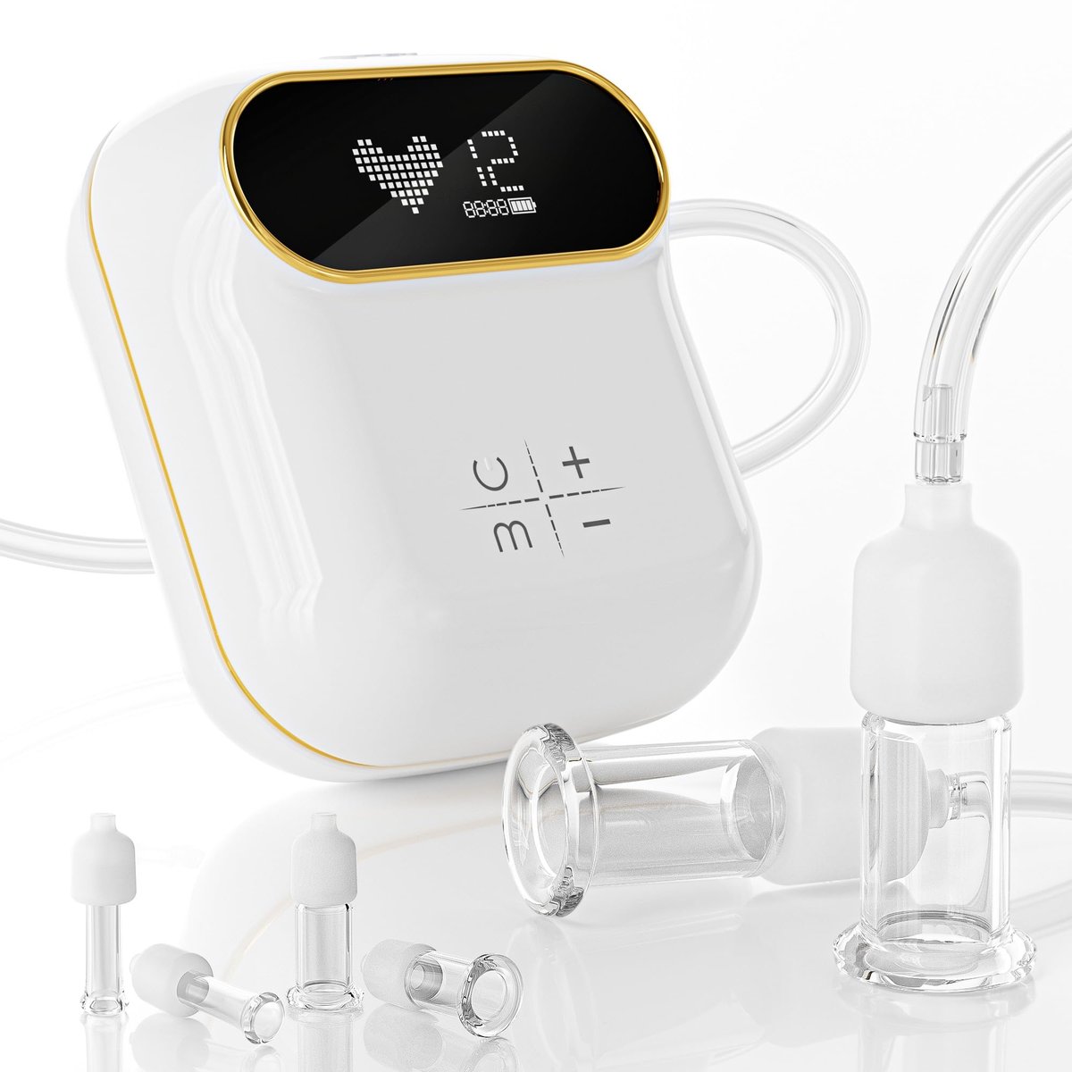 6-Piece Electric Facial Cupping Therapy Set with Glass Cups, 3-in-1 Gua Sha Facial Tools for Eye, Neck, and Skin Care, 3 Sizes Vacuum Suction for Puffiness and Cellulite Reduction Avelisse