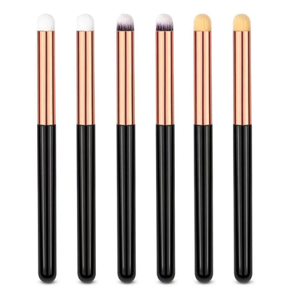 UorPoto 6-Piece Round Eye Makeup Brush Set - Professional Concealer & Eyeshadow Blending Brushes for Card Making and Art