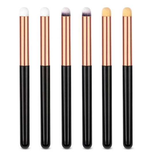 UorPoto 6-Piece Round Eye Makeup Brush Set - Professional Concealer & Eyeshadow Blending Brushes for Card Making and Art