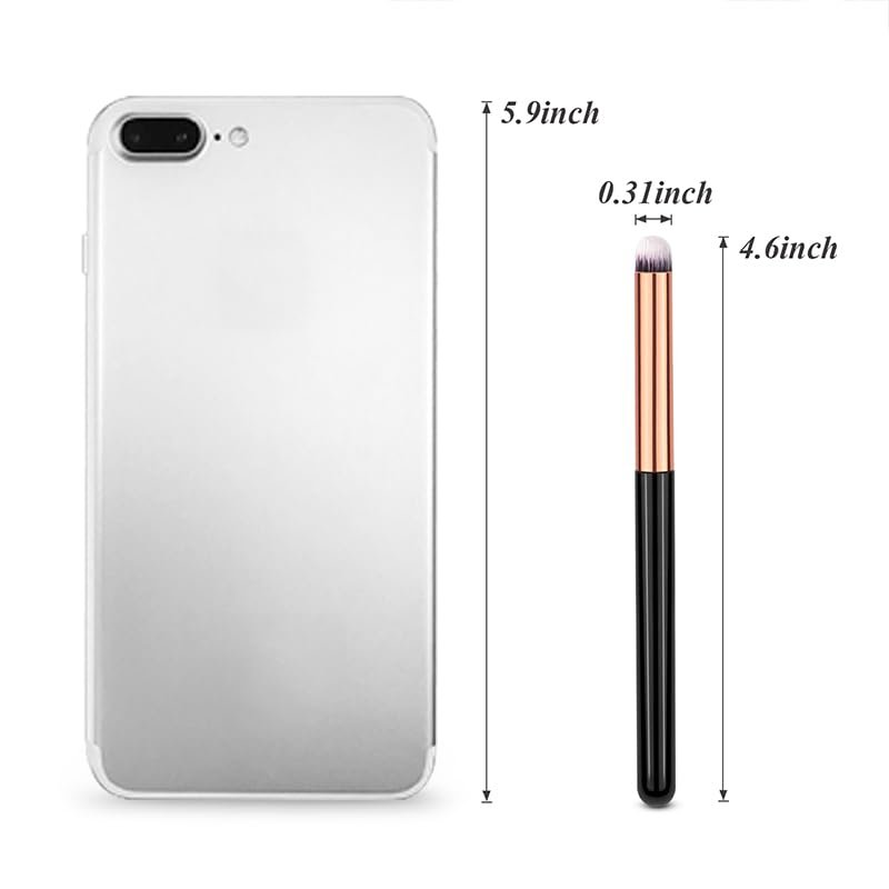 UorPoto 6-Piece Round Eye Makeup Brush Set - Professional Concealer & Eyeshadow Blending Brushes for Card Making and Art - görsel 8