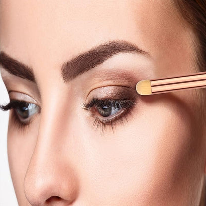 UorPoto 6-Piece Round Eye Makeup Brush Set - Professional Concealer & Eyeshadow Blending Brushes for Card Making and Art