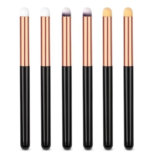 UorPoto 6-Piece Round Eye Makeup Brush Set - Professional Concealer & Eyeshadow Blending Brushes for Card Making and Art - görsel 2