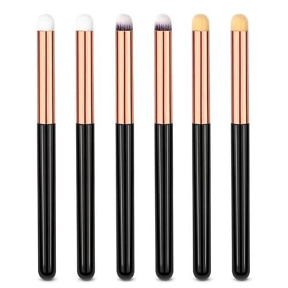 UorPoto 6-Piece Round Eye Makeup Brush Set - Professional Concealer & Eyeshadow Blending Brushes for Card Making and Art