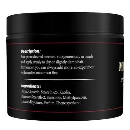 CNNY Men's Hair Styling Clay – Firm Hold, Matte Finish, Natural Ingredients, 3.53 oz