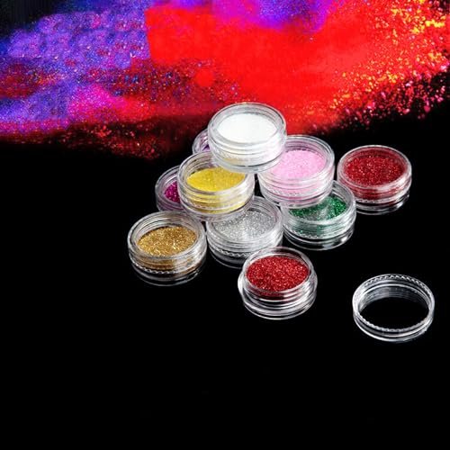 24 Color Body Glitter Set - Fine Nail Glitter for Holiday Makeup, Body, Face, Hair, Eyeshadow & Lip Gloss - görsel 10
