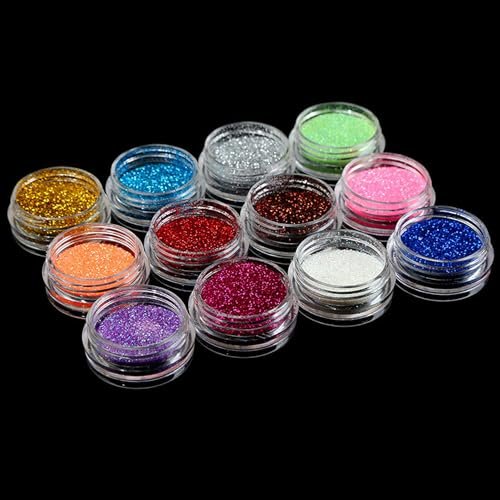 24 Color Body Glitter Set - Fine Nail Glitter for Holiday Makeup, Body, Face, Hair, Eyeshadow & Lip Gloss - görsel 8