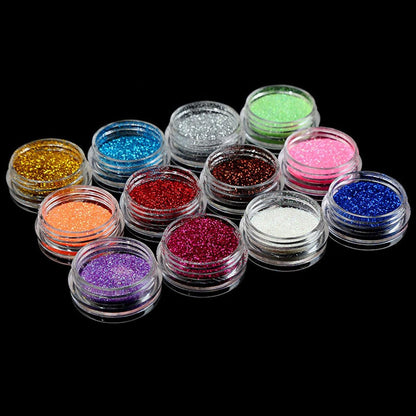 24 Color Body Glitter Set - Fine Nail Glitter for Holiday Makeup, Body, Face, Hair, Eyeshadow & Lip Gloss