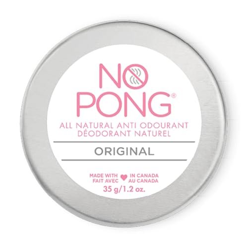 No Pong Original All Natural Deodorant Cream - Plastic-Free, Aluminum-Free, Paraben-Free, 35g - For Men and Women Avelisse