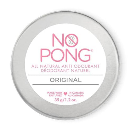 No Pong Original All Natural Deodorant Cream - Plastic-Free, Aluminum-Free, Paraben-Free, 35g - For Men and Women Avelisse