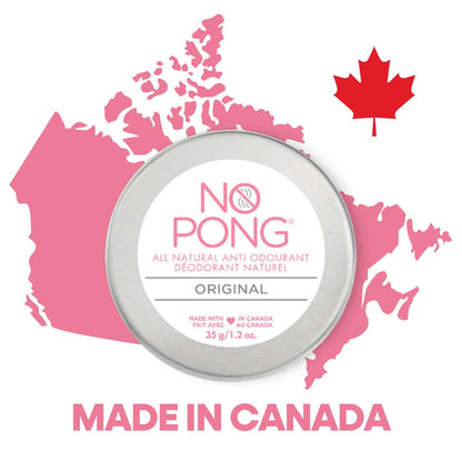 No Pong Original All Natural Deodorant Cream - Plastic-Free, Aluminum-Free, Paraben-Free, 35g - For Men and Women Avelisse