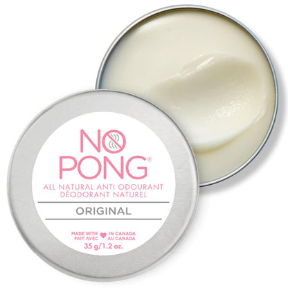 No Pong Original All Natural Deodorant Cream - Plastic-Free, Aluminum-Free, Paraben-Free, 35g - For Men and Women Avelisse