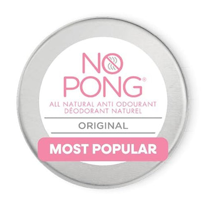 No Pong Original All Natural Deodorant Cream - Plastic-Free, Aluminum-Free, Paraben-Free, 35g - For Men and Women Avelisse
