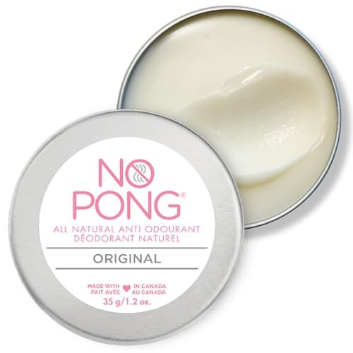 No Pong Original All Natural Deodorant Cream - Plastic-Free, Aluminum-Free, Paraben-Free, 35g - For Men and Women Avelisse