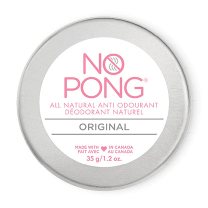 No Pong Original All Natural Deodorant Cream - Plastic-Free, Aluminum-Free, Paraben-Free, 35g - For Men and Women Avelisse