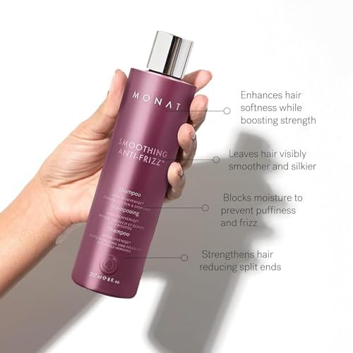 MONAT Smoothing Anti Frizz Shampoo, Deep Intensive Treatment & Blow Out Cream - Frizzy Hair Care Pack - Vegan, Natural, Heat Damage Protection, Strengthens Hair - 3 Products - görsel 8