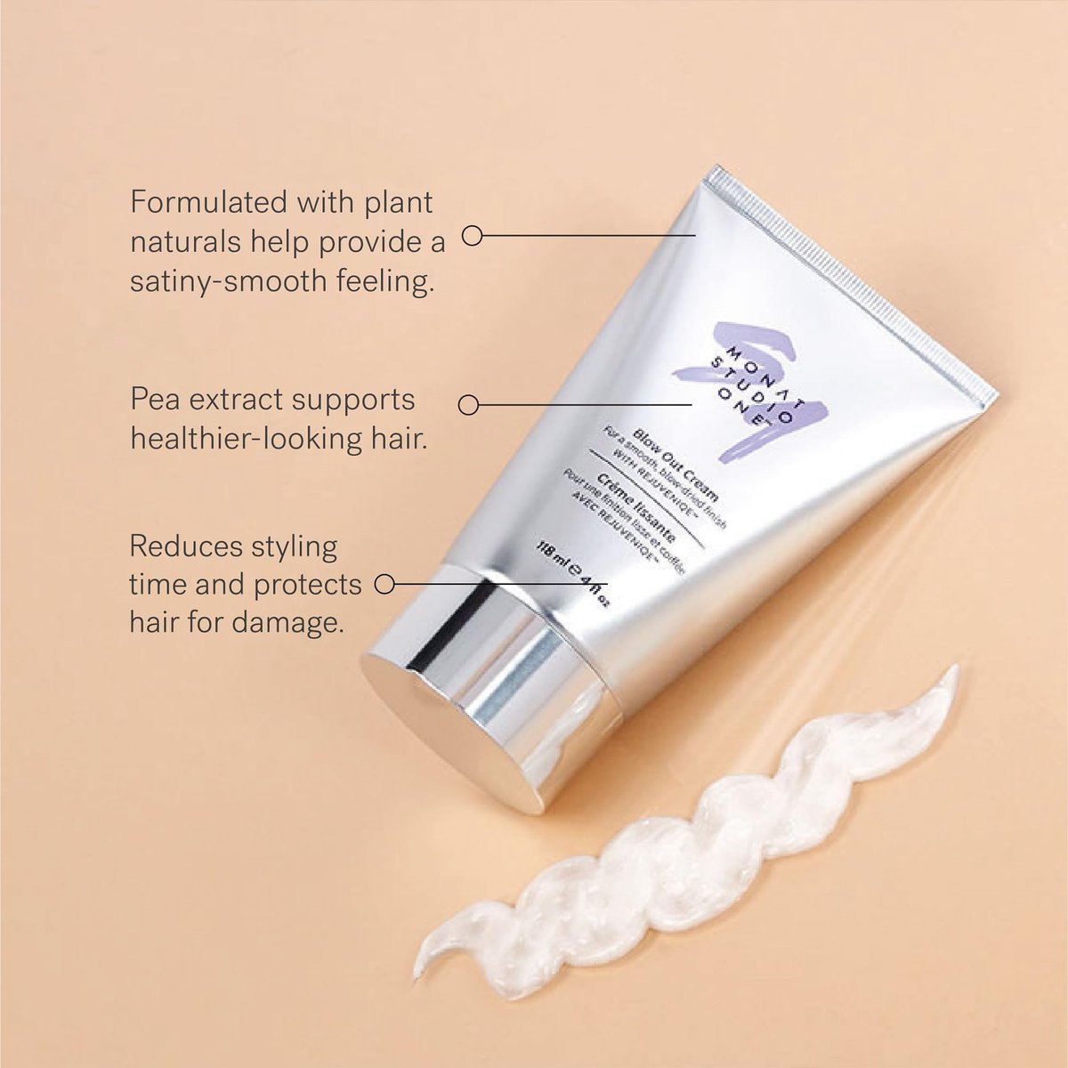 MONAT Smoothing Anti Frizz Shampoo, Deep Intensive Treatment & Blow Out Cream - Frizzy Hair Care Pack - Vegan, Natural, Heat Damage Protection, Strengthens Hair - 3 Products - görsel 9