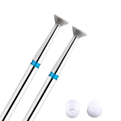 Acycoin2A 2-Pack Diamond Burr Nail Drill Bits for Electric Nail File – Carbide Grinding Head Disc for Professional Manicure & Pedicure