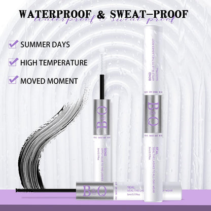 B&Q Lash Bond and Seal: Waterproof Latex-Free Lash Glue & Adhesive with Precision Brush, Clear Quick Dry Formula for Sensitive Eyes, Strong Long Lasting Hold for DIY Fluffy Cluster Lashes Extensions