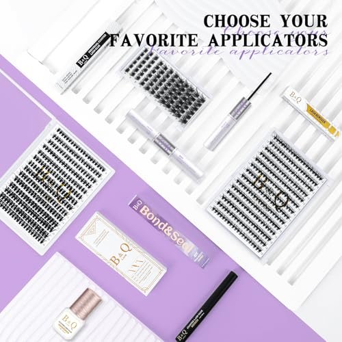 B&Q Lash Bond and Seal: Waterproof Latex-Free Lash Glue & Adhesive with Precision Brush, Clear Quick Dry Formula for Sensitive Eyes, Strong Long Lasting Hold for DIY Fluffy Cluster Lashes Extensions - görsel 12