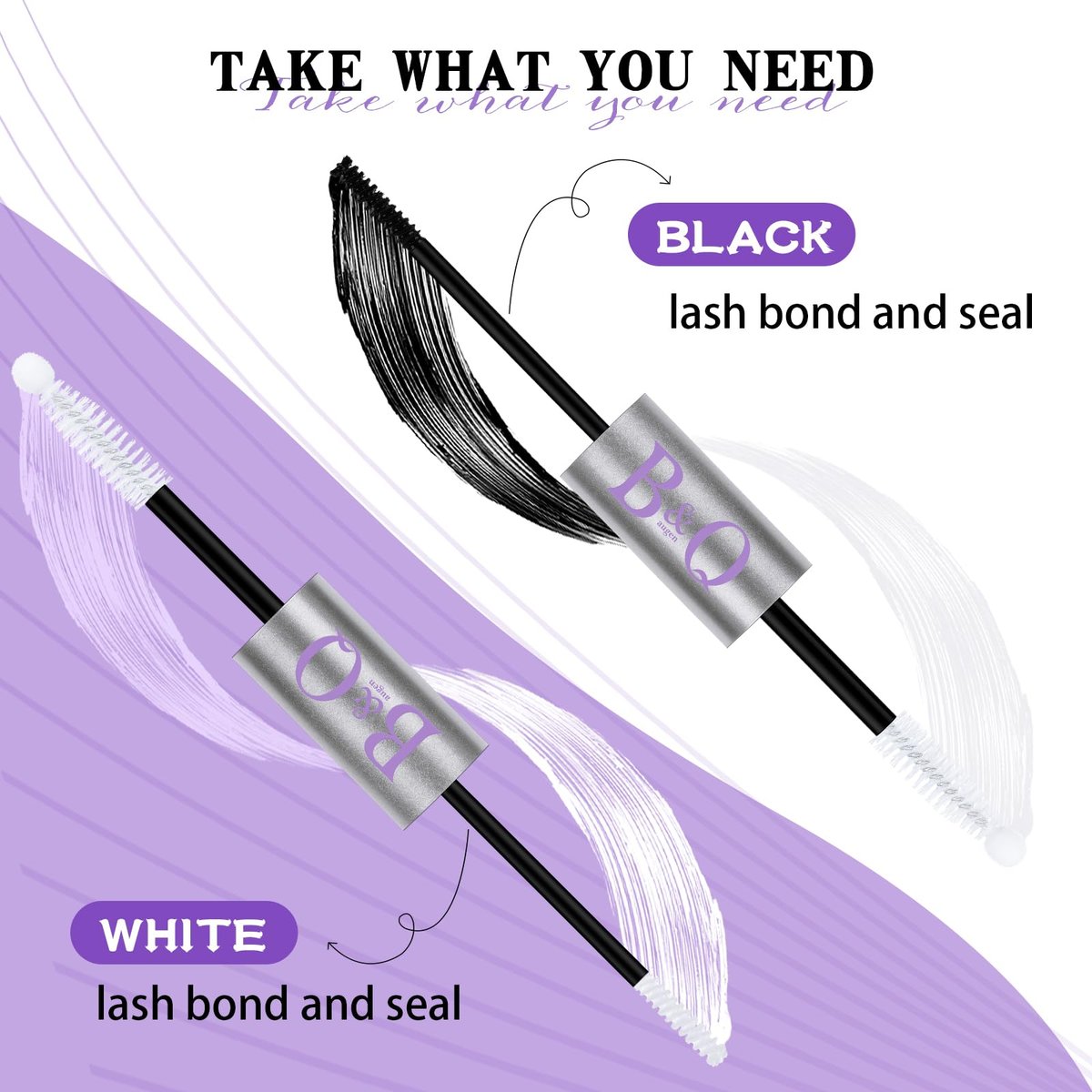 B&Q Lash Bond and Seal: Waterproof Latex-Free Lash Glue & Adhesive with Precision Brush, Clear Quick Dry Formula for Sensitive Eyes, Strong Long Lasting Hold for DIY Fluffy Cluster Lashes Extensions - görsel 7