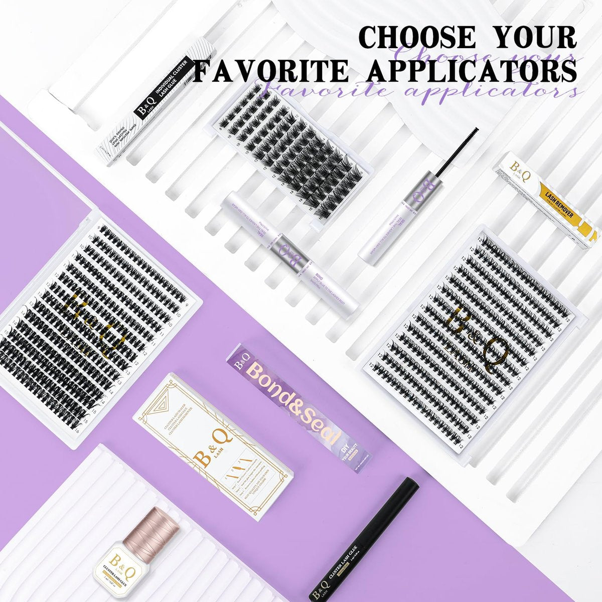 B&Q Lash Bond and Seal: Waterproof Latex-Free Lash Glue & Adhesive with Precision Brush, Clear Quick Dry Formula for Sensitive Eyes, Strong Long Lasting Hold for DIY Fluffy Cluster Lashes Extensions - görsel 11