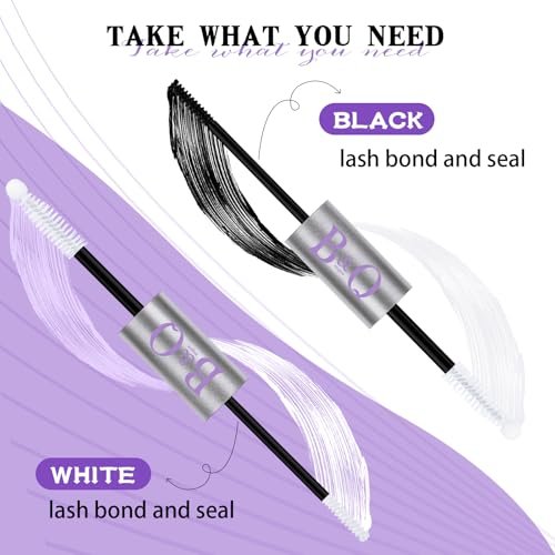 B&Q Lash Bond and Seal: Waterproof Latex-Free Lash Glue & Adhesive with Precision Brush, Clear Quick Dry Formula for Sensitive Eyes, Strong Long Lasting Hold for DIY Fluffy Cluster Lashes Extensions - görsel 8