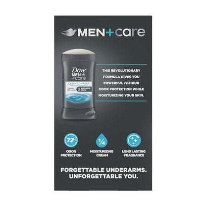 Dove Men+Care 72-Hour Deodorant Stick Aluminum Free - Clean Comfort, 3 Pack (3 oz each) Avelisse
