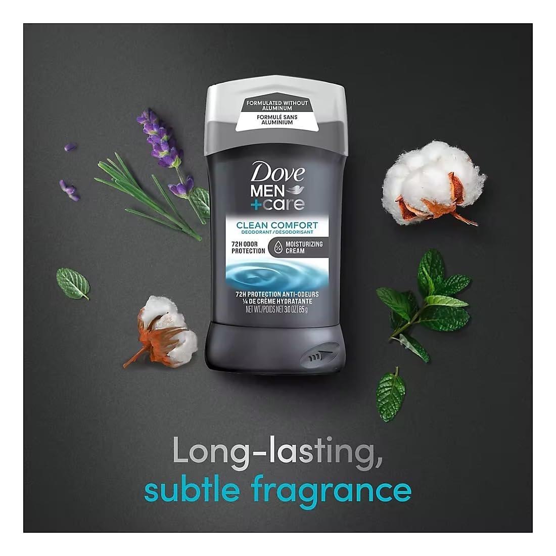 Dove Men+Care 72-Hour Deodorant Stick Aluminum Free - Clean Comfort, 3 Pack (3 oz each) Avelisse