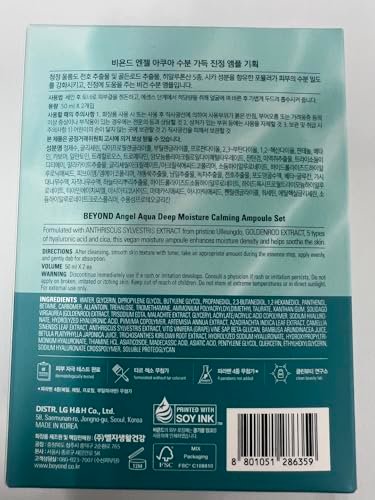 BEYOND Angel Aqua Moisture Ampoule - Deep Hydration Serum for Sensitive Skin, Barrier Strengthening, Vegan Korean Skincare, 1.7 fl oz (Pack of 2) - görsel 16