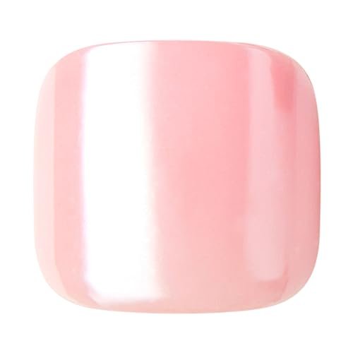 KISS imPRESS Premium No Glue Pedi Press-On Toenails - Sparkling Light Pink Pearl, Squoval Shape, 24 Nails + Prep Pad + Manicure Stick + Mini File - görsel 6