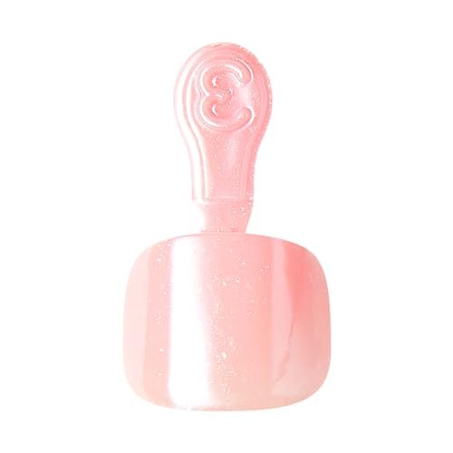 KISS imPRESS Premium No Glue Pedi Press-On Toenails - Sparkling Light Pink Pearl, Squoval Shape, 24 Nails + Prep Pad + Manicure Stick + Mini File - görsel 8