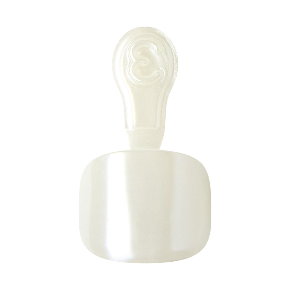 KISS imPRESS Premium No Glue Pedi Press-On Toenails, Sparkling White Pearl, Squoval Shape, 24 Nails, Large Size Avelisse