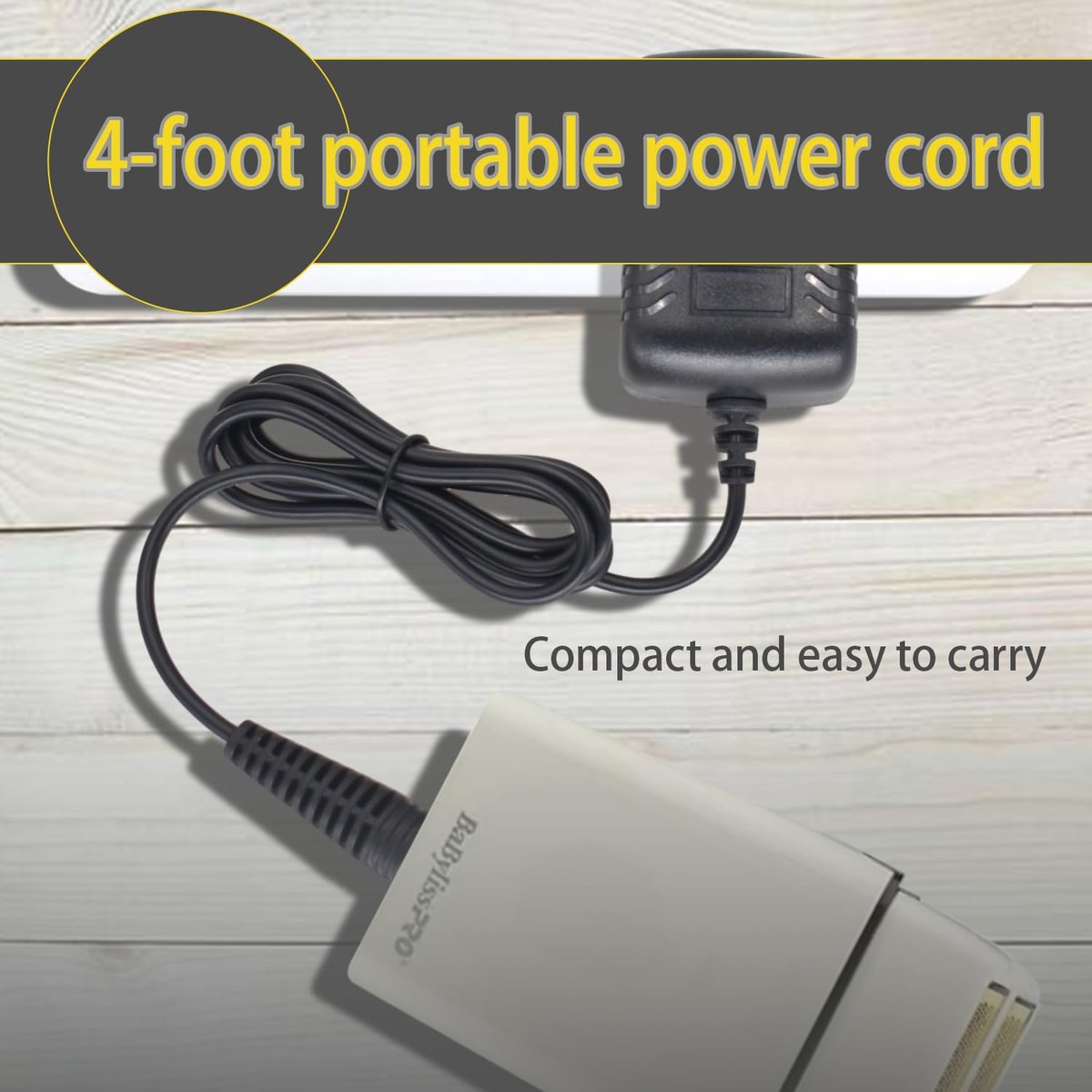 Replacement Charger for BaByliss PRO FXFS2 Shaver – 4.5V Power Adapter Compatible with BaBylissPRO Barberology Cordless Metal Double Foil Shaver FXFS2 Charging Cord Avelisse