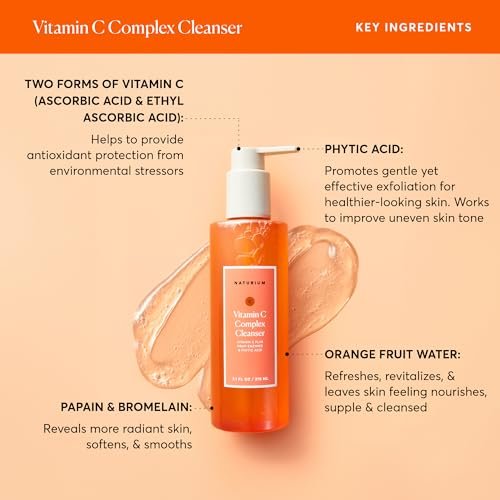 Naturium Vitamin C Complex Cleanser - Gently Exfoliating Foaming Face Wash with Phytic Acid & Fruit Enzymes, 7.1 oz - görsel 5