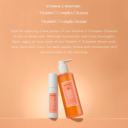 Naturium Vitamin C Complex Cleanser - Gently Exfoliating Foaming Face Wash with Phytic Acid & Fruit Enzymes, 7.1 oz