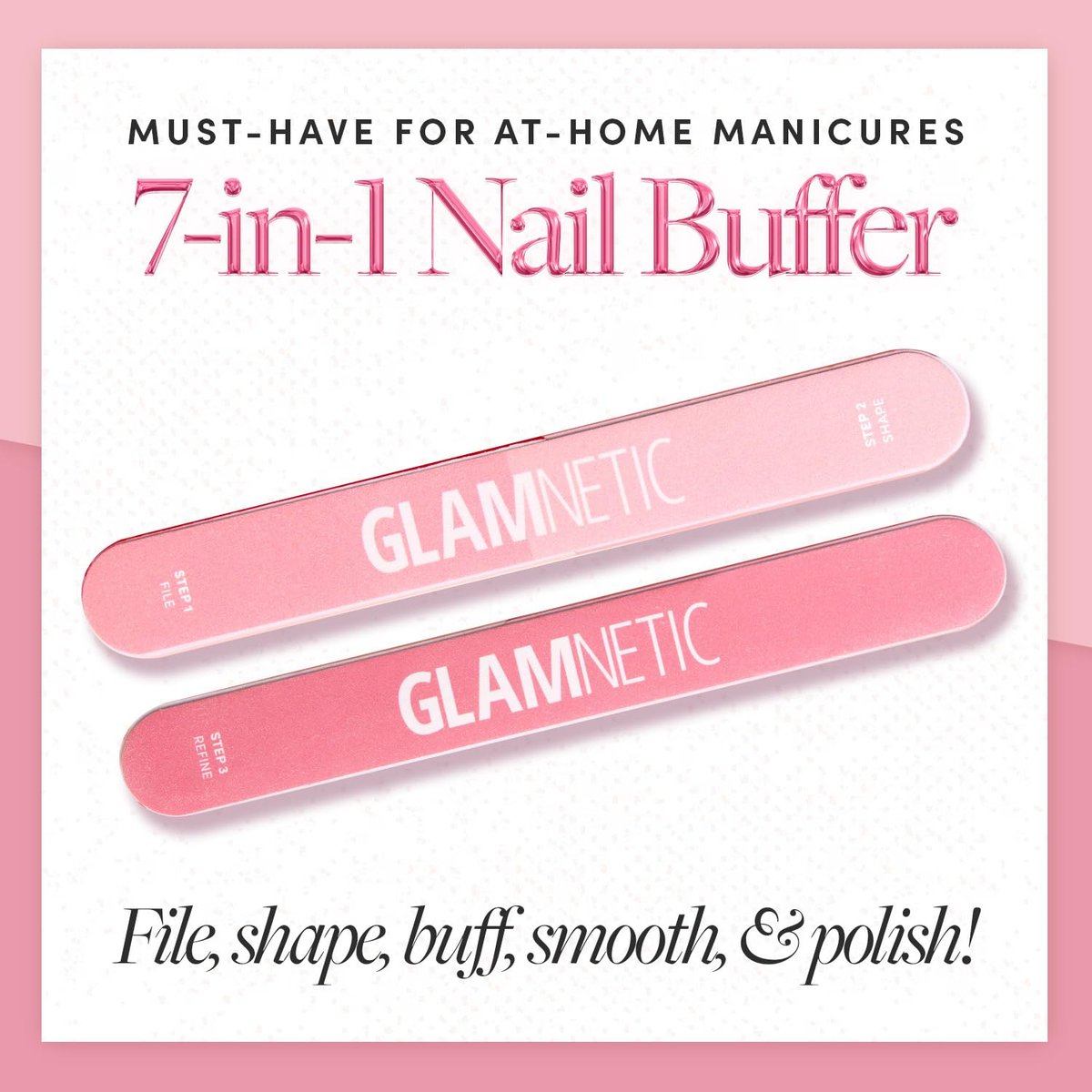 Glamnetic 7-in-1 Nail Buffer: All-in-One Nail Buffing Block for Filing, Shaping, Smoothing & Polishing - görsel 3